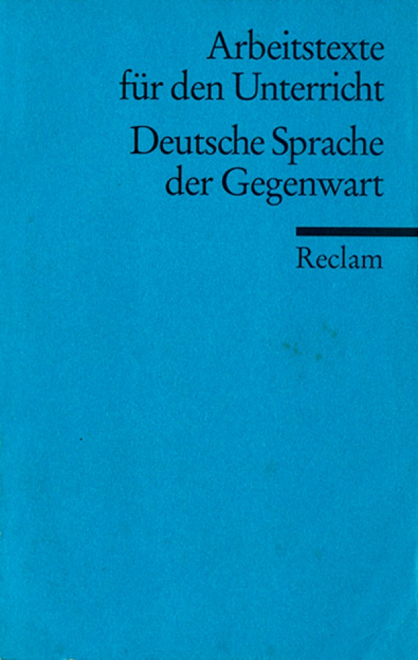 Les Éditions Reclam (Stuttgart) mettent en œuvre un principe graphique efficace par l’emploi de couleurs franches et d’une composition typographique constante (à quelques exceptions près).&nbsp;