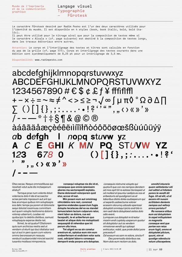 Choix typographique